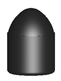 Semi-Ballistic shape cemented carbide button