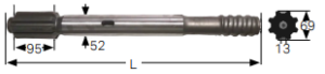 Black Diamond Drilling Underground Production Drilling HL700-shank-adaptor