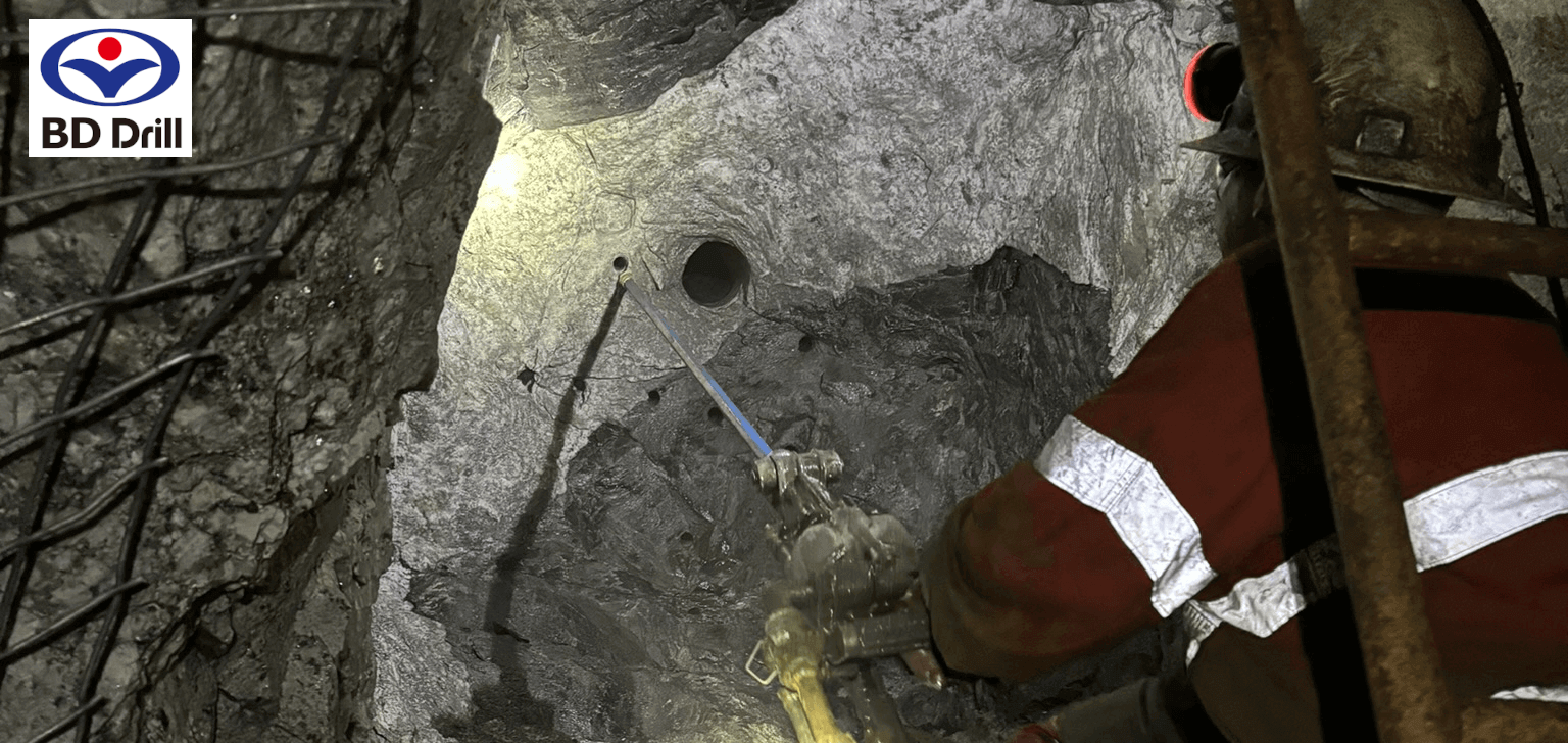 Black Diamond Drilling Underground Air Leg and Small Hole Rock Drilling Tools Australia
