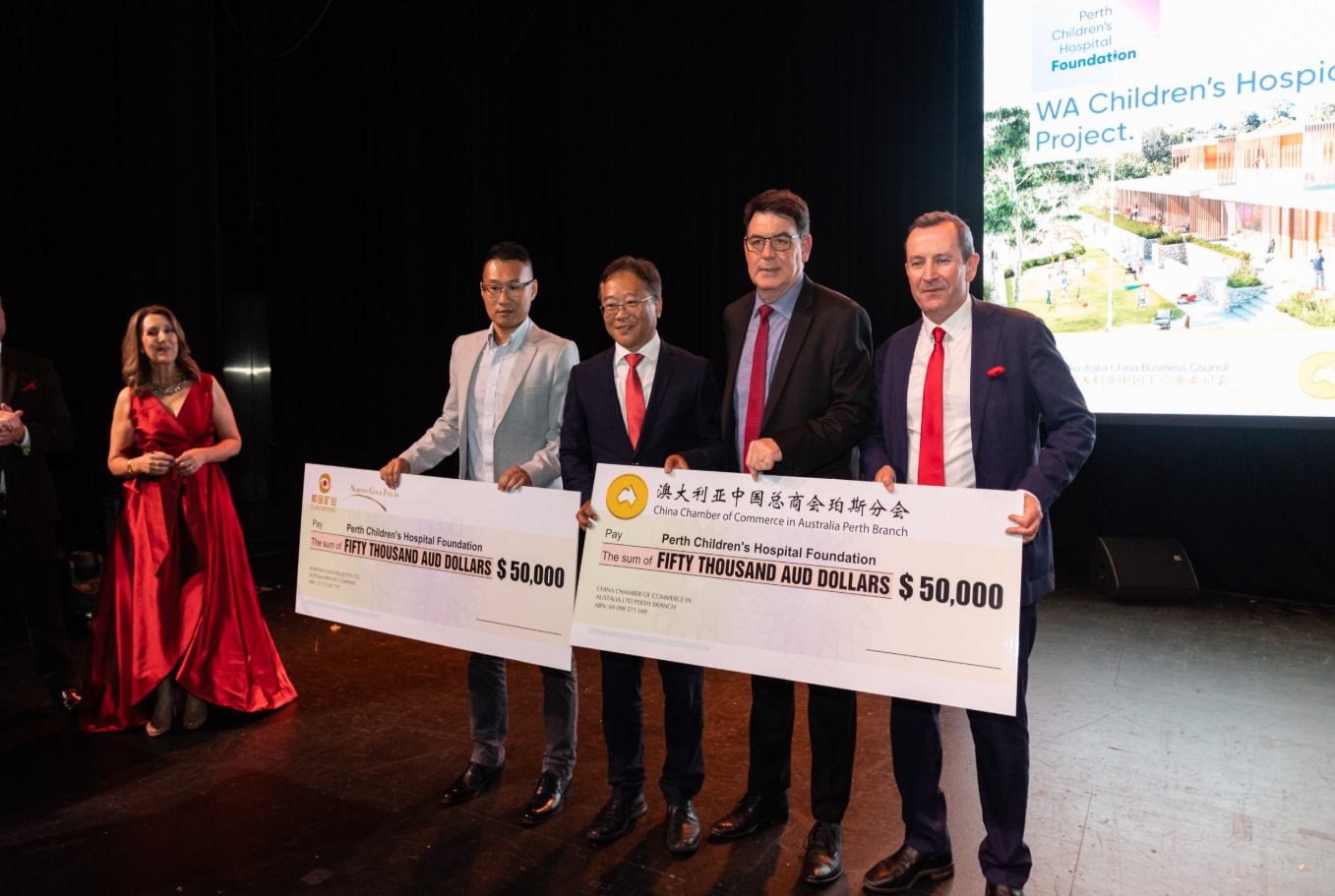 Perth Childrens Hospital $100000 Donation form Norton Goldfields and CCCA Perth